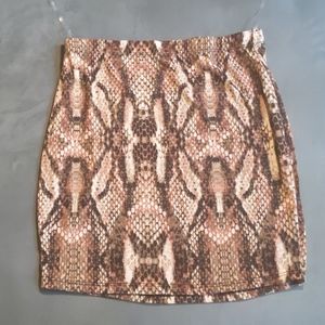 Brown Snakeskin Skirt
